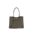 Green Lamb Ovis Aries Aries Shoulder BagThe Le City Tote Bag by Balenciaga is crafted from soft Arena lambskin leather with a vintage finish, offering a spacious and structured silhouette. Designed with two top handles (drop: 23.8 cm), it’s ideal for shou