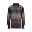 Multicolor Viscose Pattern ShirtThe viscose snake pattern Shirt by Missoni is a long-sleeved garment with bold, contemporary elegance. Crafted from viscose with lamé filaments, it features a refined raschel fabrication that creates the iconic snake motif,