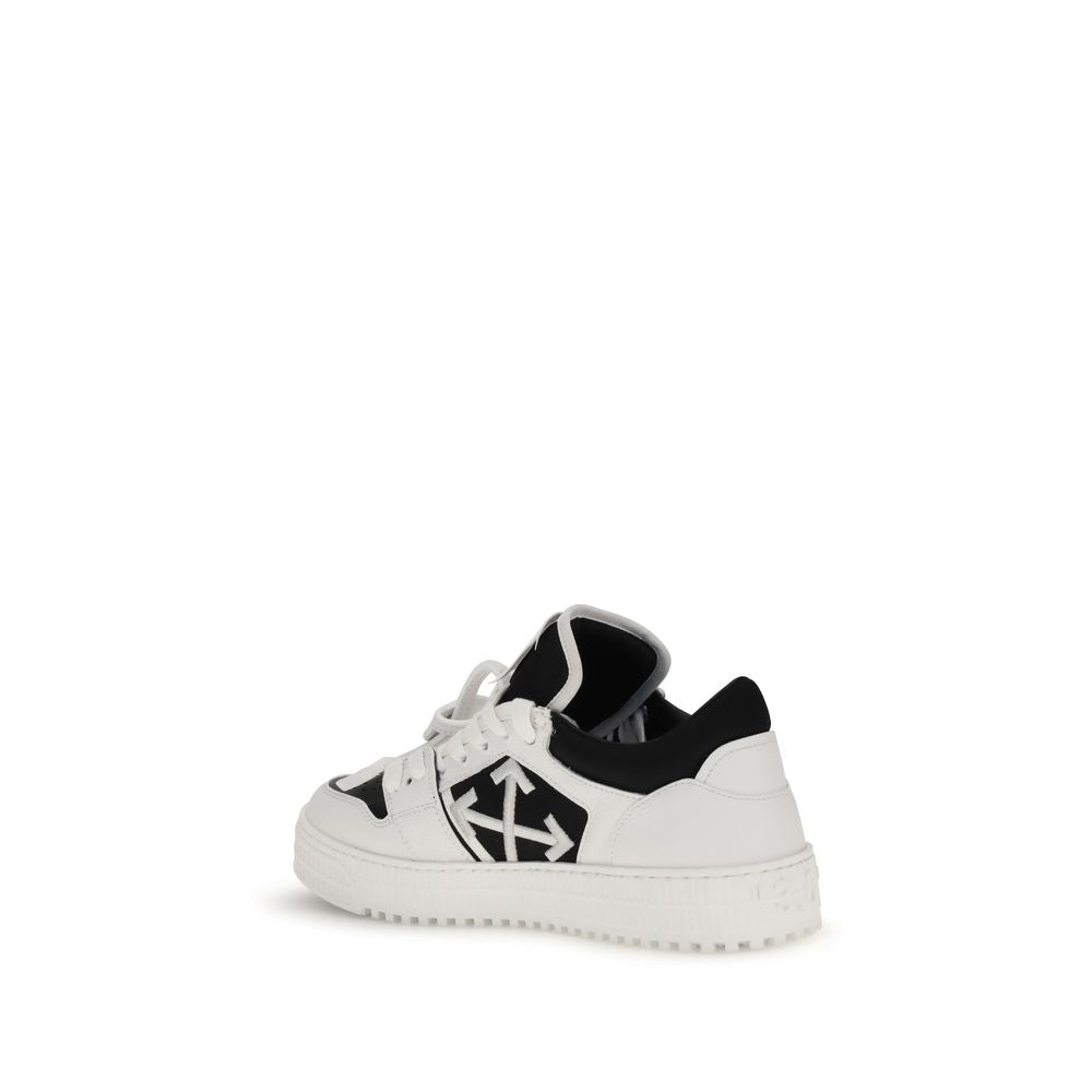 Low Top 3.0 Off Court SneakersThe Low Top 3.0 Off Court Sneakers by Off White are crafted from white leather and represent a perfect blend of street style and the brand’s iconic details. They feature a low-top silhouette with a round toe, perforated detai
