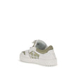 White Leather Low Top SneakersThe Low Top 3.0 Off Court Sneakers by Off-White are crafted from white leather and represent a perfect blend of street style and the brand’s iconic details. They feature a low-top silhouette with a round toe, perforated detai