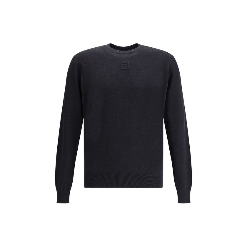 Wool SweaterFendi’s Wool Sweater is a classic and refined piece, crafted with ribbed detailing on the crew neck, hem and cuffs for a comfortable and curated fit. The brand’s iconic logo, stitched tone-on-tone on the front, adds an understated touch of ele