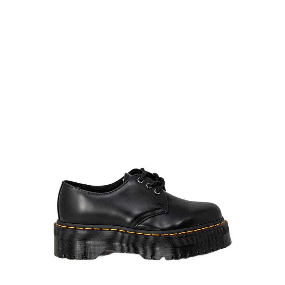 Black Leather Lace-Up BootsThe Dr. Martens 1461 QUAD 25567001 women’s lace-up shoes are a must-have for those seeking style and comfort. Made from 100% high-quality leather, these shoes offer exceptional durability and an iconic look. The classic design i