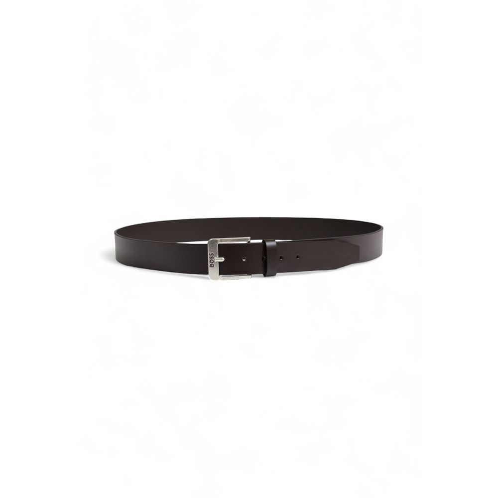 Brown Leather Regular BeltThe Boss Jemio_Sz40 10249289 01 50512795 men’s belt is a timeless accessory crafted entirely from premium leather. Its elegant and minimalist design is enhanced by a polished metal buckle with an engraved logo, adding a distincti