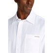 White Linen Shortsleeve ShirtDiscover the Calvin Klein Jeans LINEN COTTON S/S J30J327296 short-sleeve shirt for men, an essential piece for your summer wardrobe. Made with a blend of 58% linen and 42% cotton, this shirt offers unique freshness and breatha