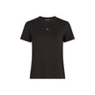Black Recycled Cotton T-ShirtDiscover the Calvin Klein Jeans WOVEN LABEL REGULAR short-sleeve t-shirt for women, an essential piece for your wardrobe. Made from 100% recycled cotton, this t-shirt provides a soft and comfortable feel against the skin. The