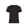 Black Recycled Cotton T-ShirtDiscover the Calvin Klein Jeans WOVEN LABEL REGULAR short-sleeve t-shirt for women, an essential piece for your wardrobe. Made from 100% recycled cotton, this t-shirt provides a soft and comfortable feel against the skin. The