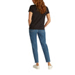 Black Recycled Cotton T-ShirtDiscover the Calvin Klein Jeans WOVEN LABEL REGULAR short-sleeve t-shirt for women, an essential piece for your wardrobe. Made from 100% recycled cotton, this t-shirt provides a soft and comfortable feel against the skin. The