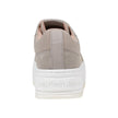 Beige Recycled Cotton SneakerThe Calvin Klein Jeans BOLD FLATF LOW MIX YW0YW01638 women’s sneakers combine contemporary style with sustainability. Crafted with an upper made from 60% recycled cotton and 40% cotton, these shoes are perfect for those seekin
