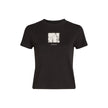 Black Recycled Cotton T-ShirtDiscover the short-sleeve women’s t-shirt by Calvin Klein Jeans, a clothing item that combines style and sustainability. Made from 100% recycled cotton, this t-shirt is perfect for those looking for a casual yet refined look.