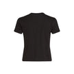 Black Recycled Cotton T-ShirtDiscover the short-sleeve women’s t-shirt by Calvin Klein Jeans, a clothing item that combines style and sustainability. Made from 100% recycled cotton, this t-shirt is perfect for those looking for a casual yet refined look.