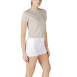Beige Recycled Cotton T-ShirtDiscover the Calvin Klein Jeans PLACED INSTITUTIONAL J20J225524 short sleeve t-shirt for women, made from 100% recycled cotton for exceptional comfort and a perfect fit. This model features a minimalist design with the Calvin