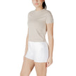 Beige Recycled Cotton T-ShirtDiscover the Calvin Klein Jeans PLACED INSTITUTIONAL J20J225524 short sleeve t-shirt for women, made from 100% recycled cotton for exceptional comfort and a perfect fit. This model features a minimalist design with the Calvin