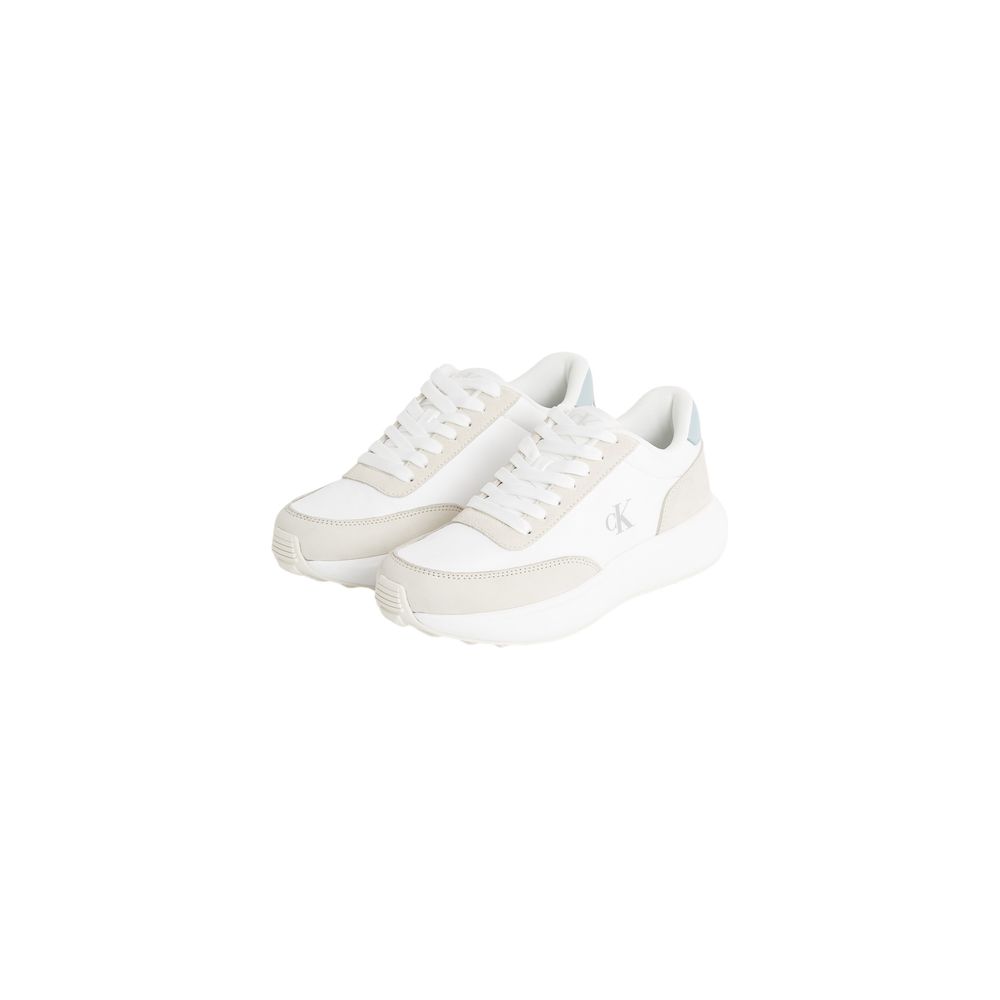 Cream Leather SneakerThe Calvin Klein Jeans ATHLEISURE RUNNER YW0YW01774 women’s sneakers perfectly combine sporty style with urban elegance. Crafted from 100% premium leather, these shoes offer outstanding comfort and long-lasting durability. The design