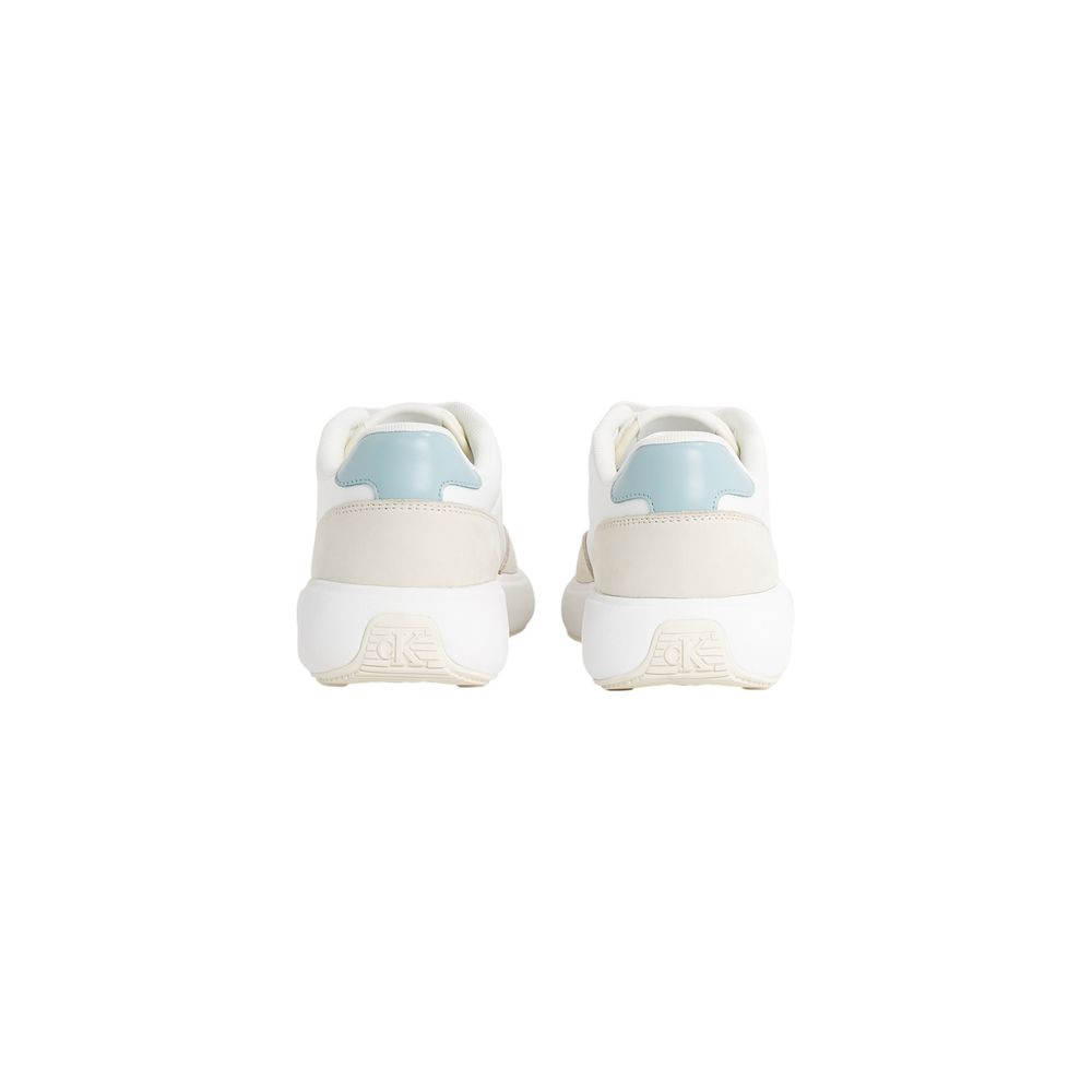 Cream Leather SneakerThe Calvin Klein Jeans ATHLEISURE RUNNER YW0YW01774 women’s sneakers perfectly combine sporty style with urban elegance. Crafted from 100% premium leather, these shoes offer outstanding comfort and long-lasting durability. The design