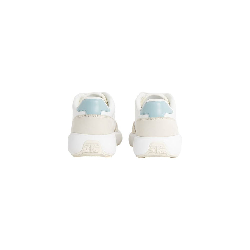 Cream Leather SneakerThe Calvin Klein Jeans ATHLEISURE RUNNER YW0YW01774 women’s sneakers perfectly combine sporty style with urban elegance. Crafted from 100% premium leather, these shoes offer outstanding comfort and long-lasting durability. The design