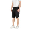 Black Polyester Bermuda ShortsDiscover the Boss S_Urbanex-Cargo men’s bermuda shorts, made from 100% polyester for lightweight comfort. These shorts feature practical side pockets, making them ideal for a casual and functional look. The elastic waistband