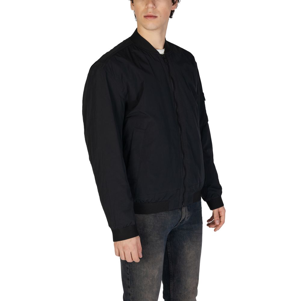 Bomber en polyamide noir