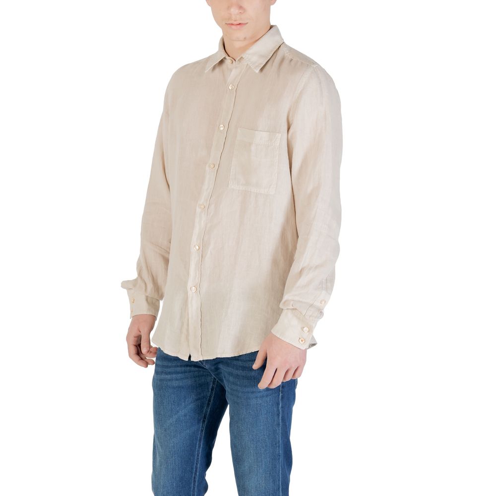 Chemise en lin beige