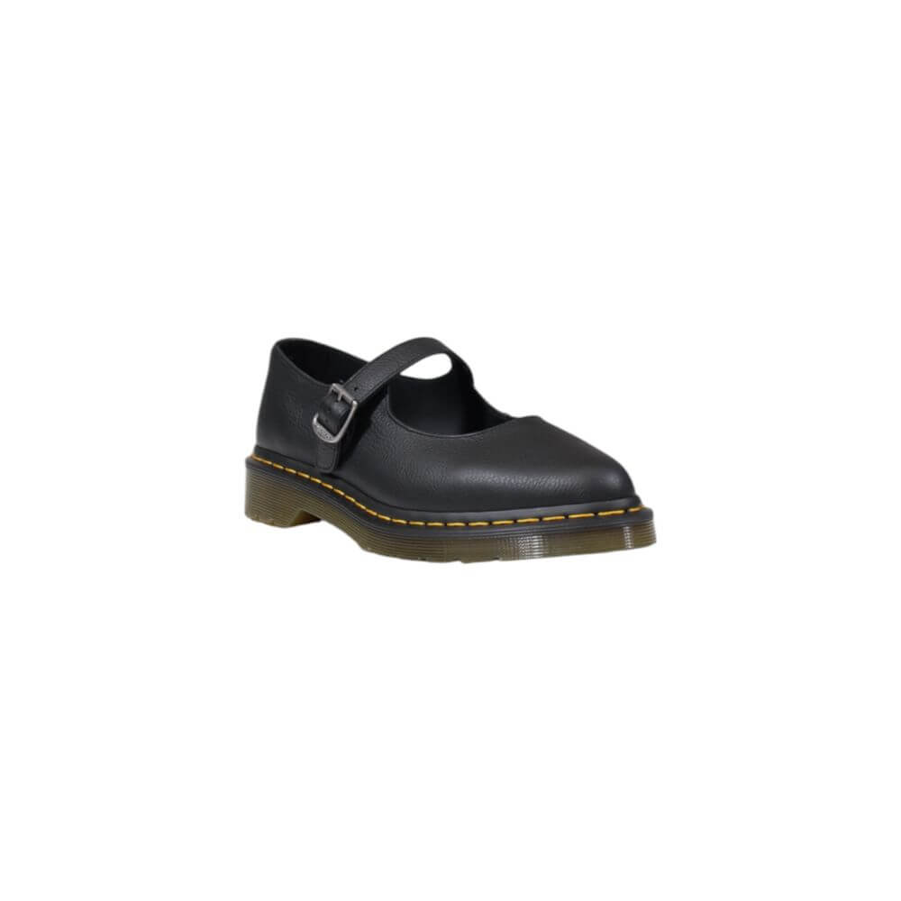 Black Leather Platform PumpsDiscover the Dr. Martens Elphie Mj Virginia low shoes for women, a perfect blend of style and comfort. Made from 100% high-quality leather, these shoes offer exceptional durability and a comfortable fit. The ankle strap design