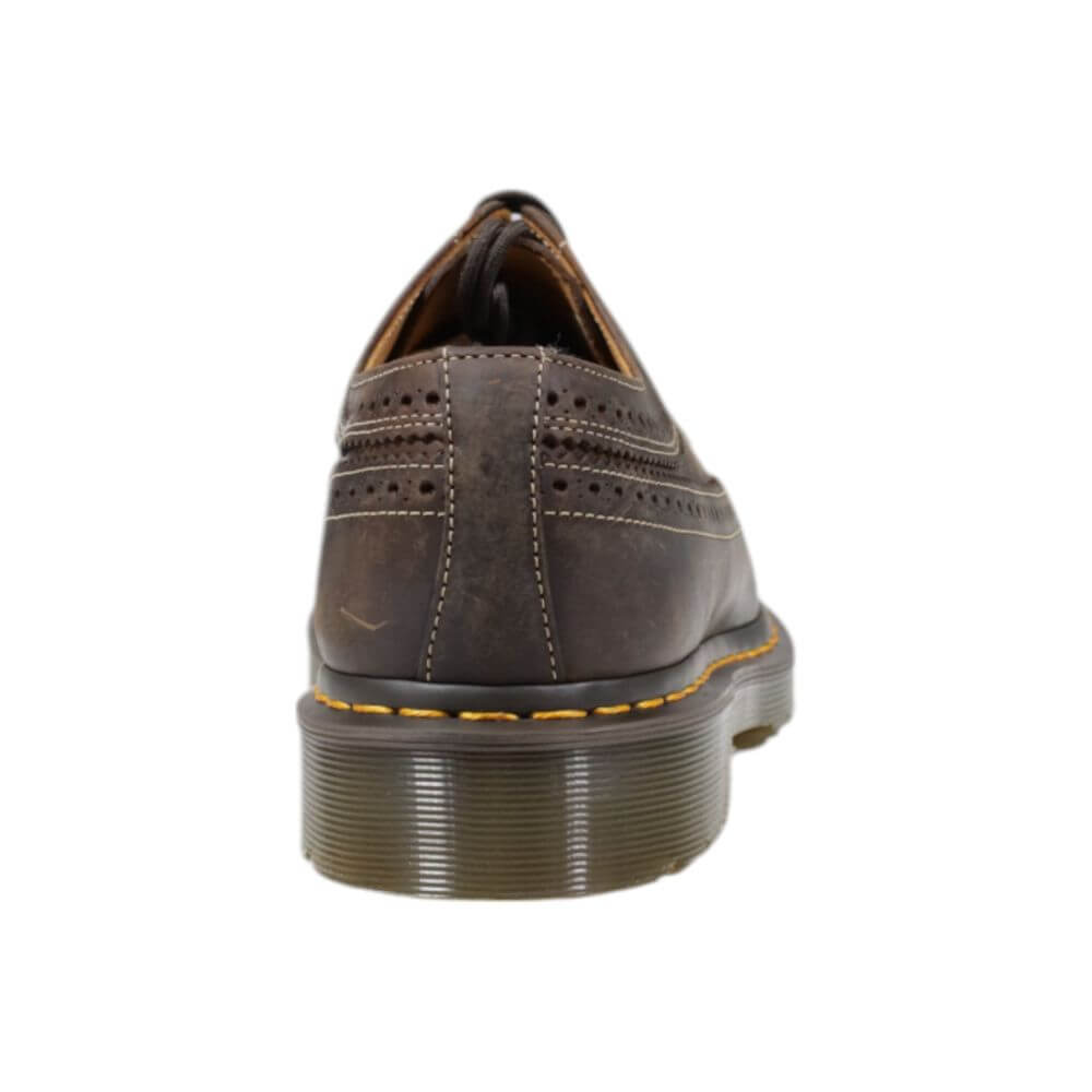 Brown Leather Oxfords And DerbiesThe Dr. Martens 3989 Ys Crazy Horse lace-up shoes for men are a perfect blend of style and comfort. Made from 100% high-quality leather, these shoes offer exceptional durability and a refined appearance. The classic design