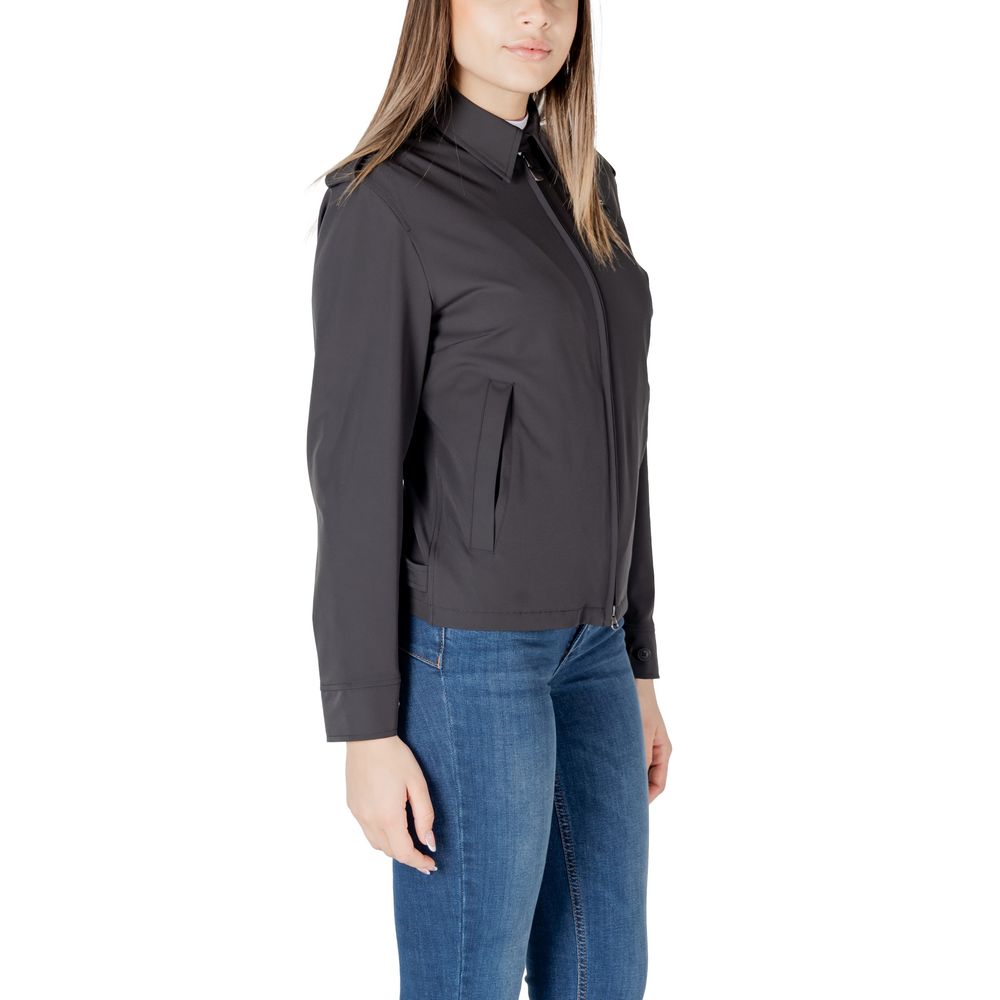 Black Synthetic Biker Jacket Blauer Signature
