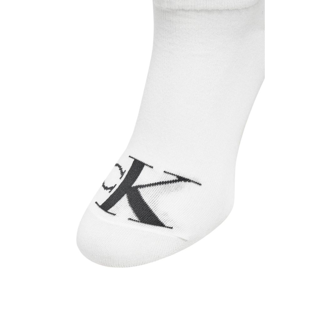 White Cotton SocksDiscover the comfort and style of Calvin Klein Jeans women’s socks 2P MONOGRAM. Made with high-quality materials, these socks are composed of 70% cotton, ensuring unmatched softness, while the 26% polyester provides durability and resist
