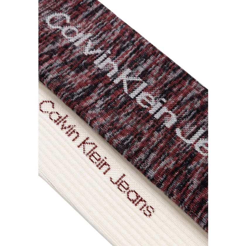 Cream Cotton SocksDiscover the Calvin Klein Jeans CKJ MEN SOCK 2P SPACEDYE long socks for men, an essential accessory for your wardrobe. Made with high-quality materials, these socks are composed of 70% cotton to ensure a soft and breathable feel. The 27%