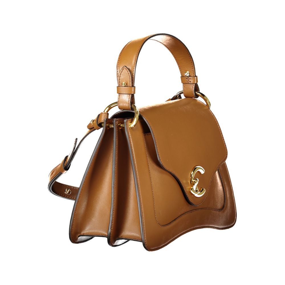 Braune Lederhandtasche mit abnehmbarem Griff von Coccinelle
