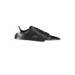 Black Leather Men's SneakerElevate your athletic ensemble with Calvin Klein’s latest offering—sleek sports shoes designed to turn heads and enhance performance. These sneakers boast a bold black base with striking white contrasts that command attention. E