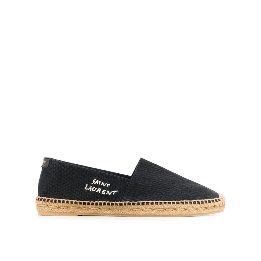 Black Canvas EspadrillesDescription: – Composition: 100% Canvas – Inner: Canvas – Insole: Fabric – Sole: Rubber – Round toe – Branded insole – Slip-on design – Top embroidered logo detail – Made in Spain – Gender: MEN –Black Canvas Espadrilles${tagsSaint
