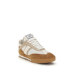 Brown Calf Leather Bos Taurus Athletic SneakersThe Kick Sneakers by Chloé are inspired by the worlds of ballet and boxing. Made from recycled technical mesh and a mix of smooth and suede calfskin, they feature an updated design with a lighter silhouette a