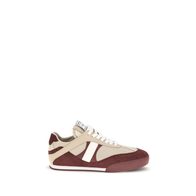 Multicolor Calf Leather Bos Taurus Athletic SneakersThe Kick Sneakers by Chloé are inspired by the worlds of ballet and boxing. Made from recycled technical mesh and a mix of smooth and suede calfskin, they feature an updated design with a lighter silhoue