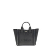 Black Cotton Shoulder BagChloé’s Carry Tote Bag is a stylish, multifunctional accessory made of cotton with contrasting leather details that accentuate its sophisticated appeal. Magnetic buttons on the side panels allow you to adjust the width of the bag