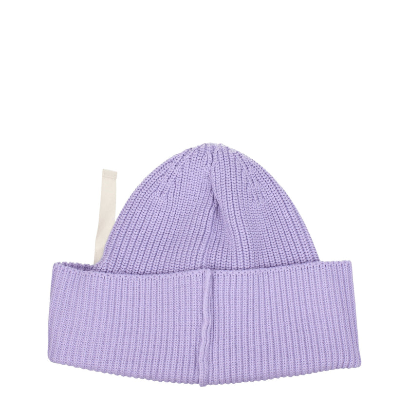 Purple Cotton BeanieDescription: The product with MPN 235AC5475045640 and code F78011 cotton in violet is a hats designed by Jacquemus. It has features like side logo. Additional Info: Style: Casual Materials: Cotton Composition: 100% cotton Secondary col