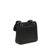 Black Recycled Polyamide Shoulder BagPrada’s re-nylon and saffiano Shoulder Bag combines contemporary style and practicality. It features an adjustable ribbon and leather shoulder strap, a flap closure and snap system, and has an enameled metal triangle l
