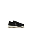 Black Recycled Polyamide Athletic SneakersPrax 01 re-nylon Sneakers by Prada blend contemporary aesthetics and innovative materials. The upper with nylon lace loops lends a technical, modern look, enhanced by the enameled metal triangle logo and screen-pr