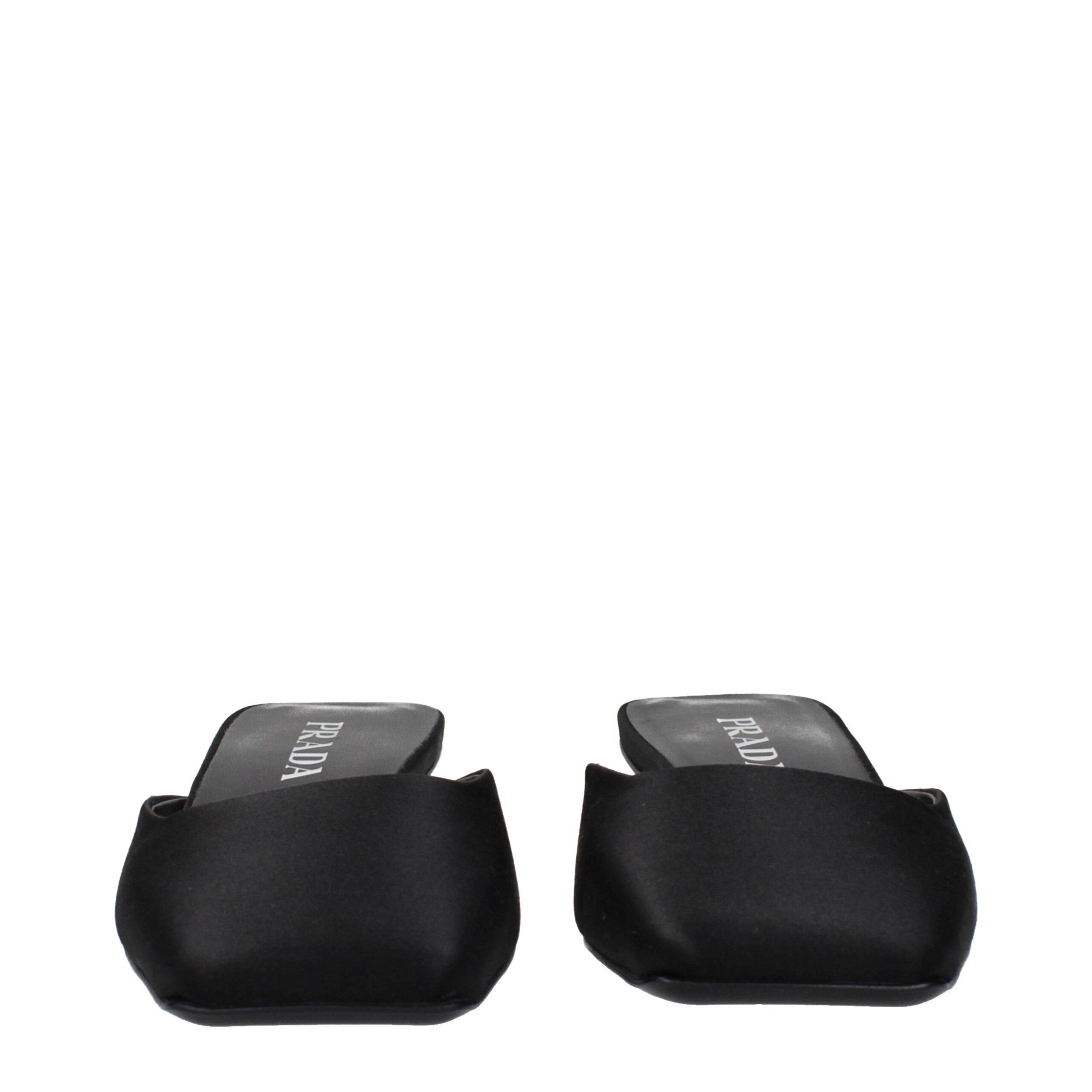 Black Satin Flat SandalsDescription: The product with MPN 1I479N049035F0002 and code F84702 satin in black is a sandals designed by Prada. It has features like side logo.Black Satin Flat Sandals${tagsPradaAulae Black Satin Sandals PradaAulae Black Satin S