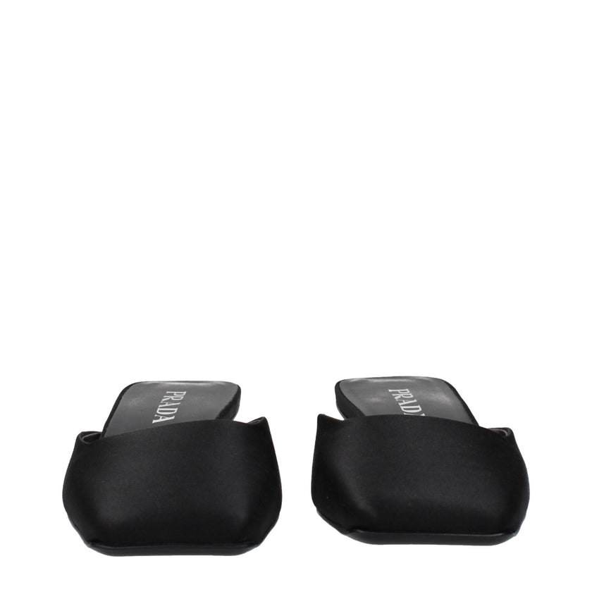 Black Satin Flat SandalsDescription: The product with MPN 1I479N049035F0002 and code F84702 satin in black is a sandals designed by Prada. It has features like side logo.Black Satin Flat Sandals${tagsPradaAulae Black Satin Sandals PradaAulae Black Satin S