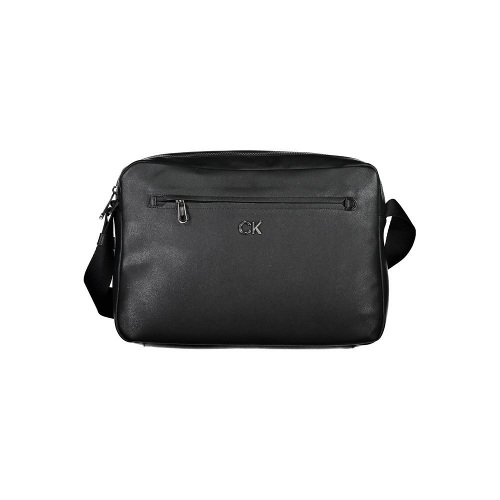 Black Polyester Handbagbriefcase, adjustable and removable shoulder strap, 1 external pocket, 1 internal pocket, 1 lap-top compartment, internal pen holder spaces, contrasting details, zip closure, logo, 100% recycled polyesterBlack Polyester Handbag${tag