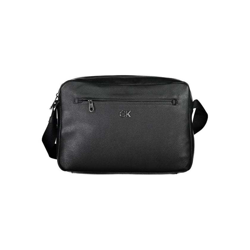 Black Polyester Handbagbriefcase, adjustable and removable shoulder strap, 1 external pocket, 1 internal pocket, 1 lap-top compartment, internal pen holder spaces, contrasting details, zip closure, logo, 100% recycled polyesterBlack Polyester Handbag${tag