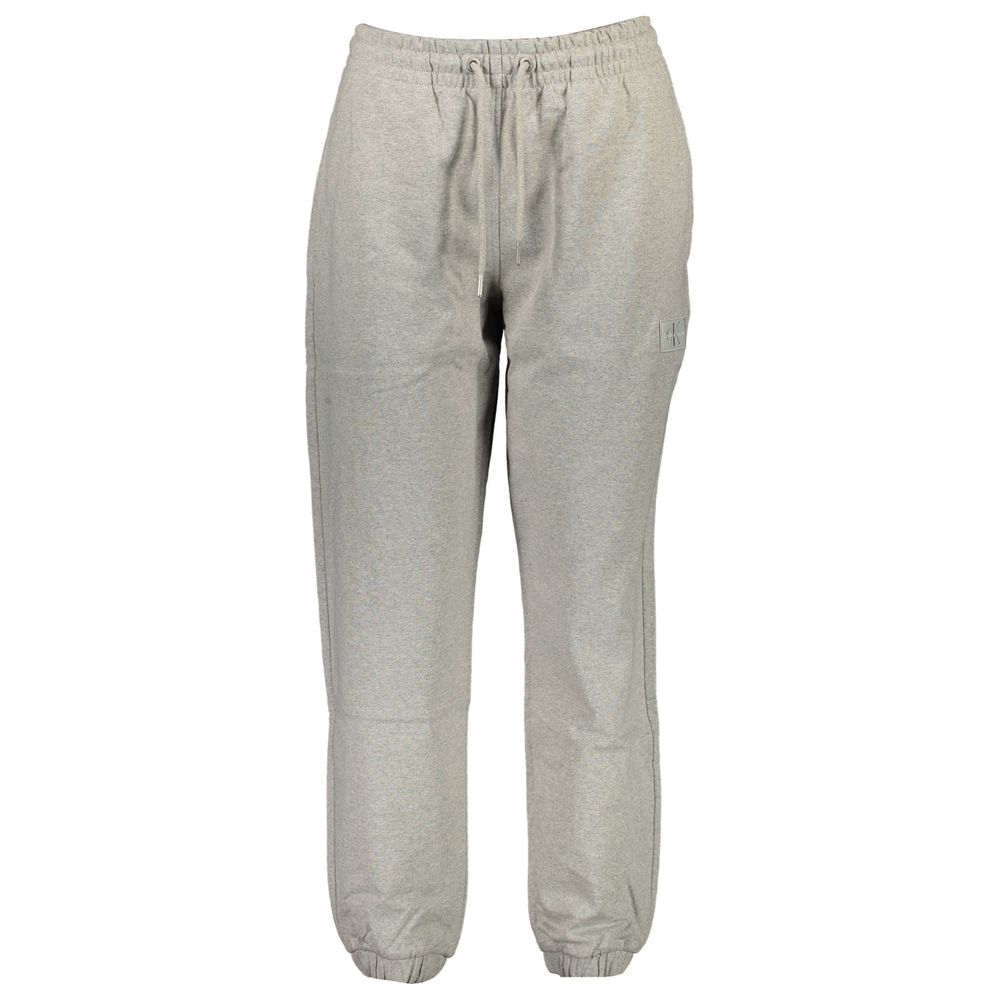 Gray Cotton Pantsports trousers, elastic waistband with laces, elastic at the ankle, 2 pockets, application, logo, 100% recycled cottonGray Cotton Pant${tagsCalvin KleinAulae Gray Cotton Pant Calvin KleinAulae Gray Cotton Pant sports trousers, elastic wai