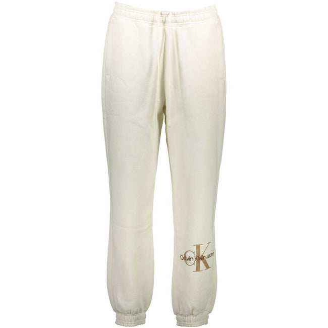 White Cotton Pantfleece sports trousers, elastic waistband with laces, 2 pockets, elastic at the ankle, embroidery, print, contrasting details, logoWhite Cotton Pant${tagsCalvin KleinAulae White Cotton Pant Calvin KleinAulae White Cotton Pant fleece sport
