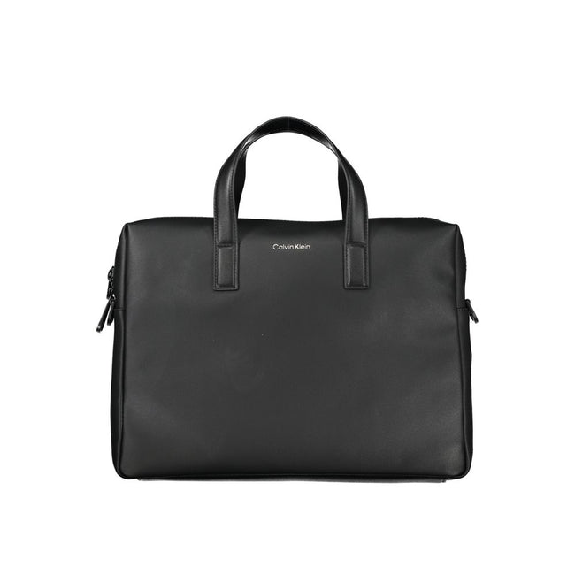 Black Polyester AccessoryBRIEFCASE WITH 2 HANDLES, ADJUSTABLE AND REMOVABLE SHOULDER STRAP, 1 LAP-TOP COMPARTMENT, 1 INTERNAL POCKET, INTERNAL PEN HOLDER SPACES, CONTRASTING DETAILS, ZIP CLOSURE, LOGO, RECYCLED POLYESTERBlack Polyester Accessory${tagsCalv