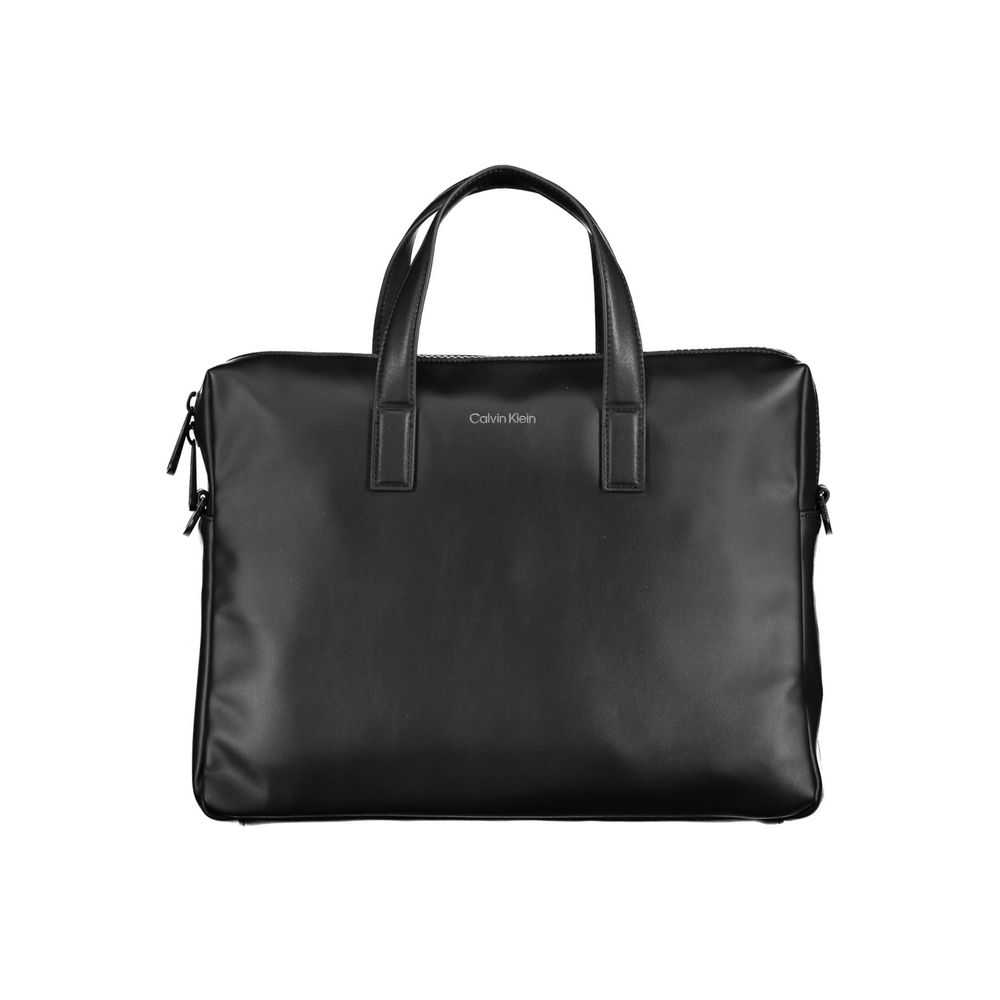 Black Polyester AccessoryBRIEFCASE WITH 2 HANDLES, ADJUSTABLE AND REMOVABLE SHOULDER STRAP, 1 INTERNAL POCKET, INTERNAL LAPTOP COMPARTMENT, ZIP CLOSURE, LOGO, 50% RECYCLED POLYESTERBlack Polyester Accessory${tagsCalvin KleinAulae Black Polyester Accessory