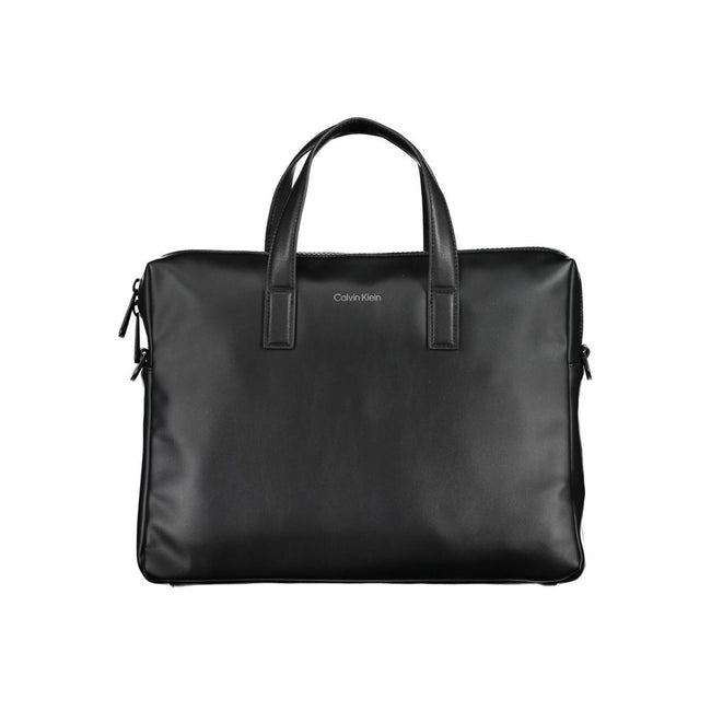Black Polyester AccessoryBRIEFCASE WITH 2 HANDLES, ADJUSTABLE AND REMOVABLE SHOULDER STRAP, 1 INTERNAL POCKET, INTERNAL LAPTOP COMPARTMENT, ZIP CLOSURE, LOGO, 50% RECYCLED POLYESTERBlack Polyester Accessory${tagsCalvin KleinAulae Black Polyester Accessory