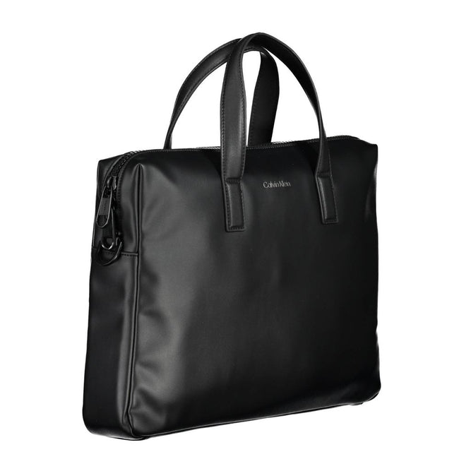 Black Polyester AccessoryBRIEFCASE WITH 2 HANDLES, ADJUSTABLE AND REMOVABLE SHOULDER STRAP, 1 INTERNAL POCKET, INTERNAL LAPTOP COMPARTMENT, ZIP CLOSURE, LOGO, 50% RECYCLED POLYESTERBlack Polyester Accessory${tagsCalvin KleinAulae Black Polyester Accessory