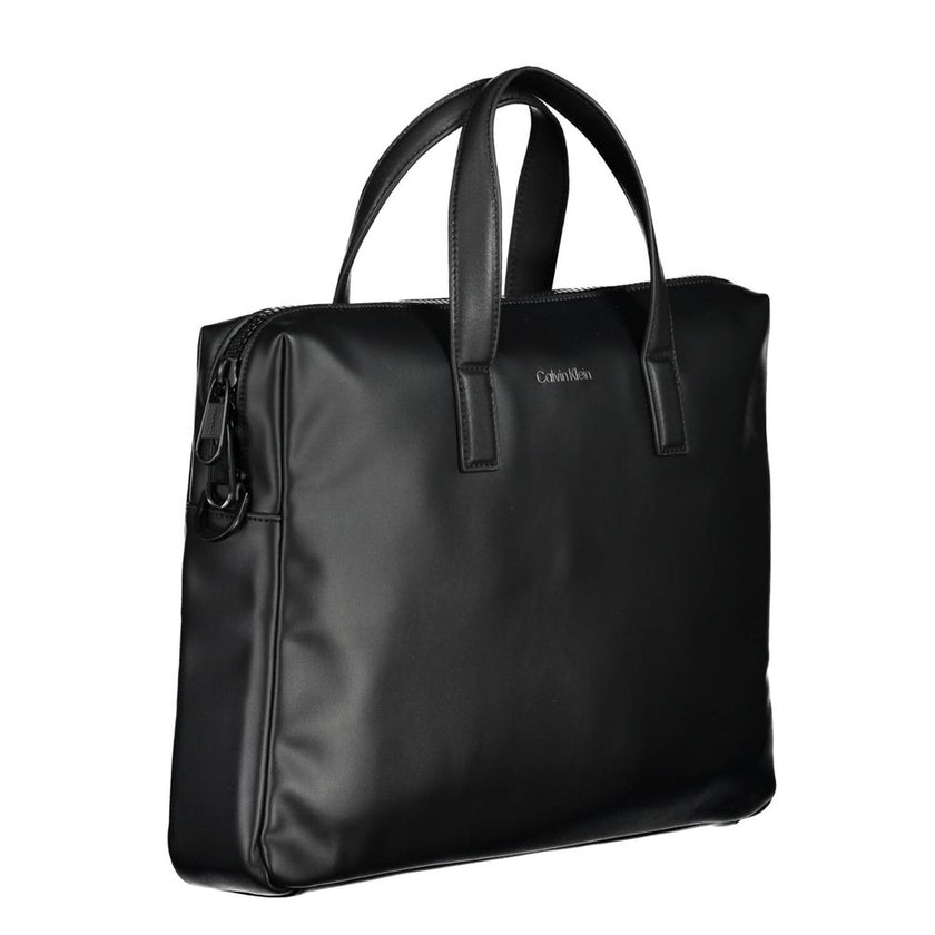Black Polyester AccessoryBRIEFCASE WITH 2 HANDLES, ADJUSTABLE AND REMOVABLE SHOULDER STRAP, 1 INTERNAL POCKET, INTERNAL LAPTOP COMPARTMENT, ZIP CLOSURE, LOGO, 50% RECYCLED POLYESTERBlack Polyester Accessory${tagsCalvin KleinAulae Black Polyester Accessory