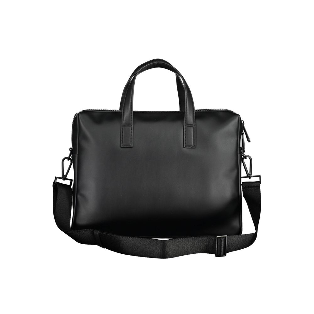 Black Polyester AccessoryBRIEFCASE WITH 2 HANDLES, ADJUSTABLE AND REMOVABLE SHOULDER STRAP, 1 INTERNAL POCKET, INTERNAL LAPTOP COMPARTMENT, ZIP CLOSURE, LOGO, 50% RECYCLED POLYESTERBlack Polyester Accessory${tagsCalvin KleinAulae Black Polyester Accessory