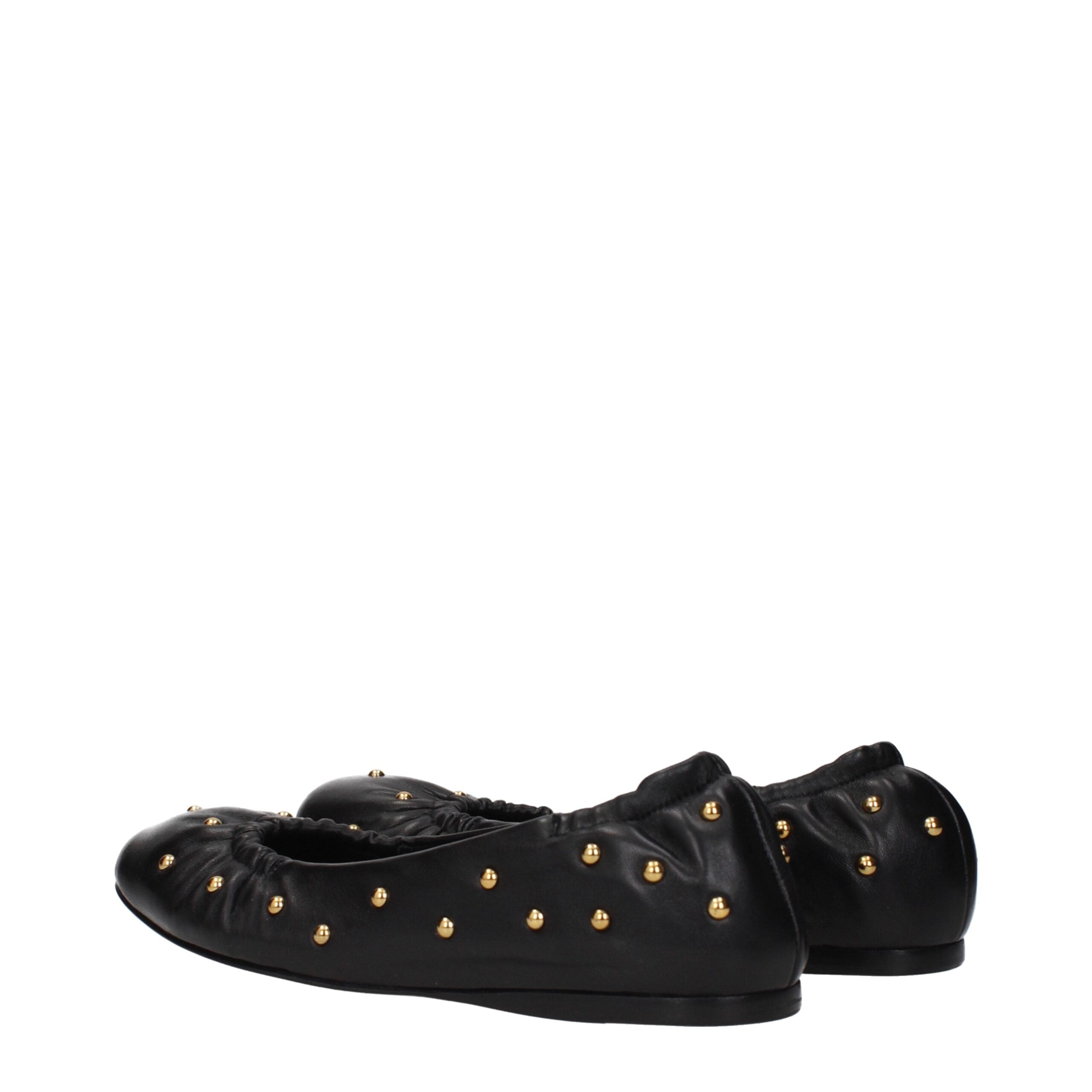 Black Leather Ballet FlatsDescription: The product with MPN CHC24A03QMH001 and code F84743 leather in black is a ballet flats designed by Chloé. It has features like studs.Black Leather Ballet Flats${tagsChloéAulae Black Leather Ballet Flats ChloéAulae Bl