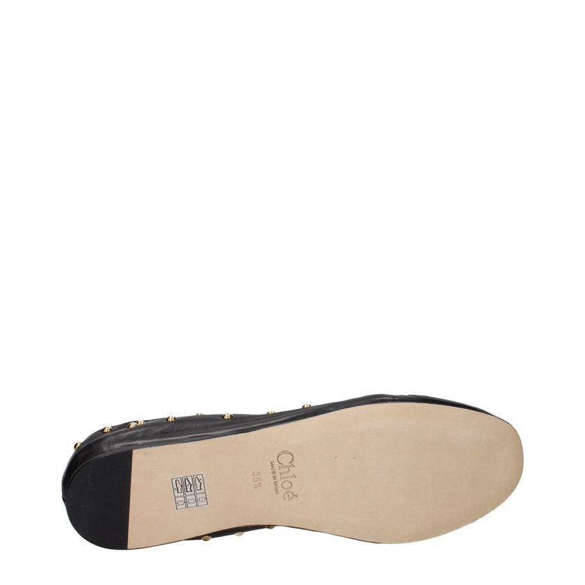 Black Leather Ballet FlatsDescription: The product with MPN CHC24A03QMH001 and code F84743 leather in black is a ballet flats designed by Chloé. It has features like studs.Black Leather Ballet Flats${tagsChloéAulae Black Leather Ballet Flats ChloéAulae Bl